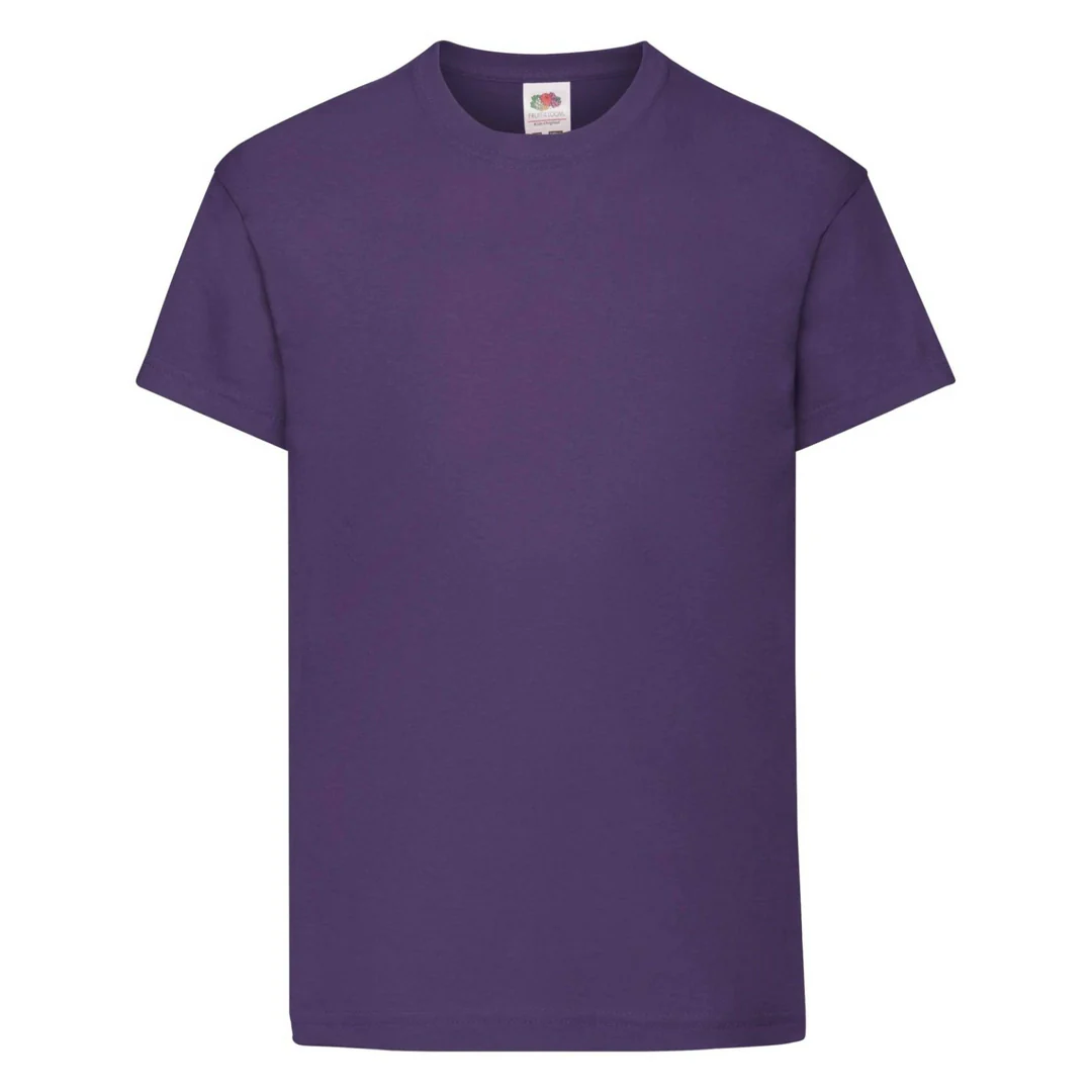 Fruit Of The Loom 61019 Kids Original Cotton Short Sleeve T-Shirt Main Color - Image 33
