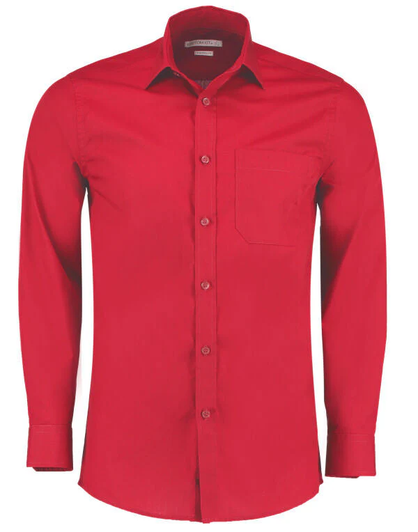 Kustom Kit KK142 Tailored Fit Long Sleeve Poplin Shirt Main color - Image 12