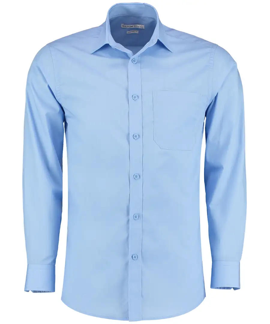 Kustom Kit KK142 Tailored Fit Long Sleeve Poplin Shirt Other color - Image 6