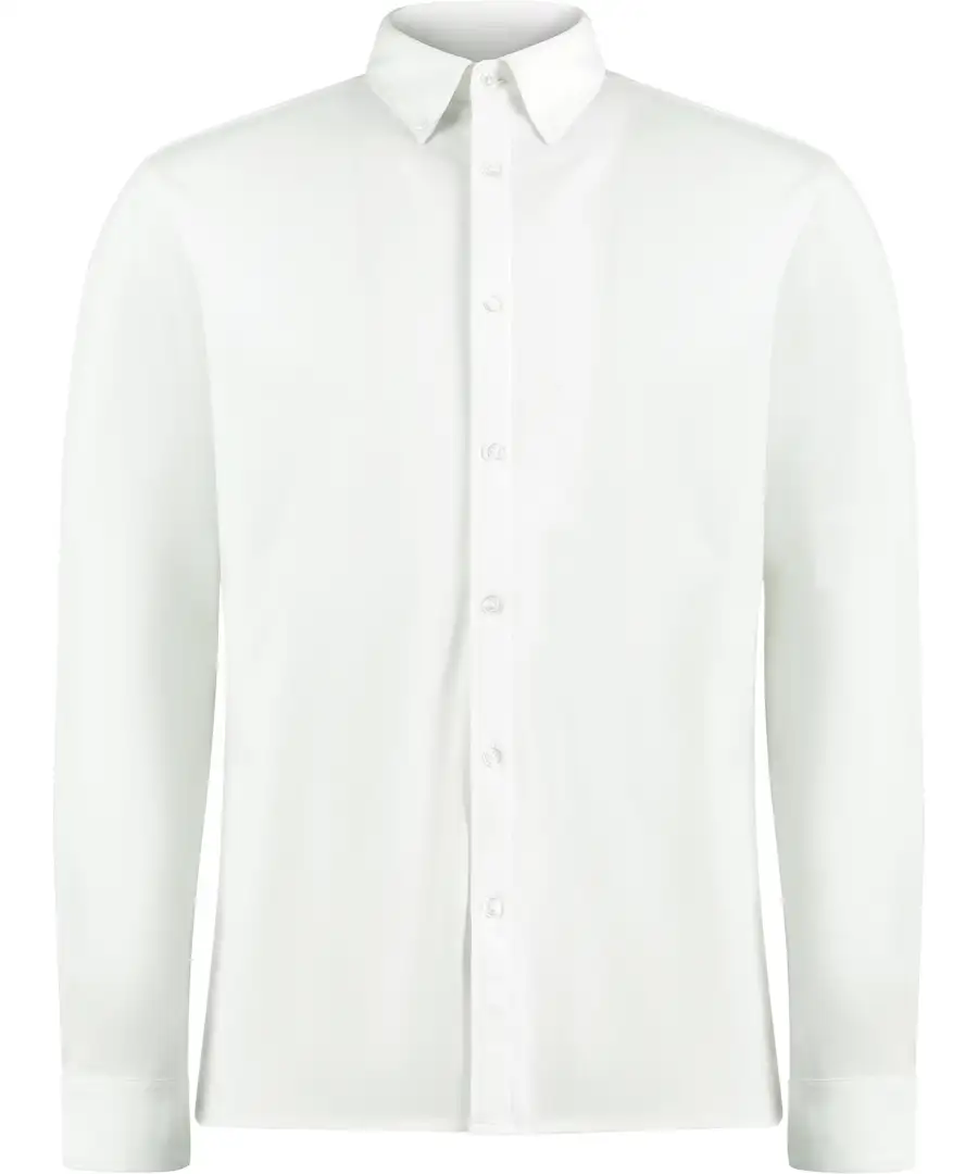 Kustom Kit Tailored Fit Superwash 60 Pique Long Sleeve Shirt KK143 - Image 3