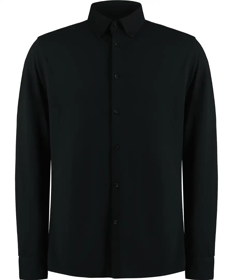 Kustom Kit Tailored Fit Superwash 60 Pique Long Sleeve Shirt KK143 - Image 4