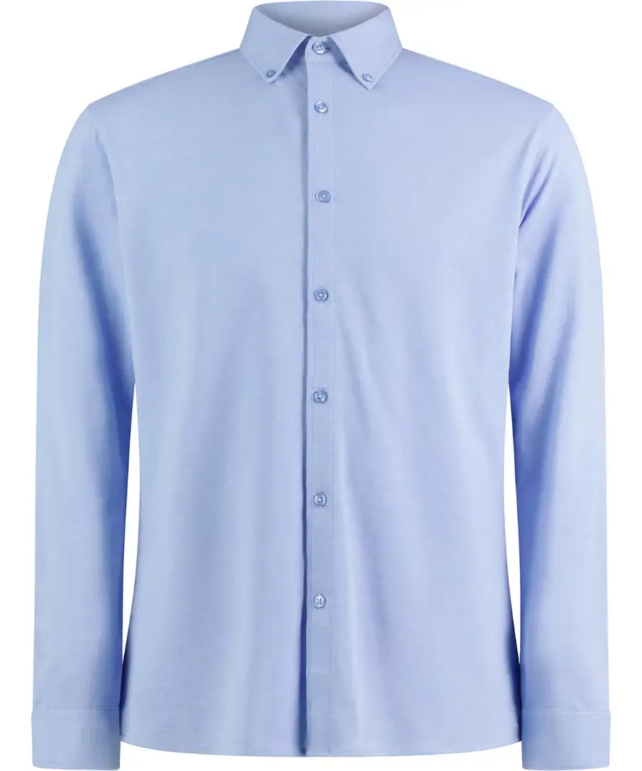 Kustom Kit Tailored Fit Superwash 60 Pique Long Sleeve Shirt KK143 - Image 5