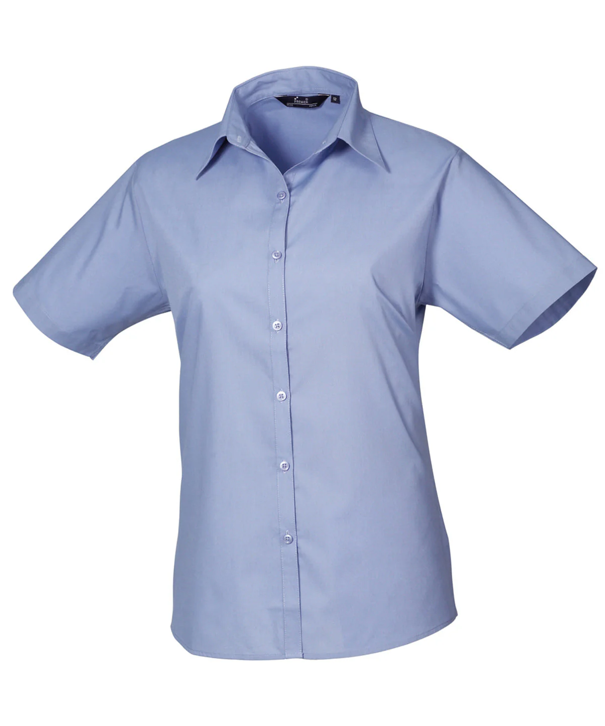Premier Ladies Short Sleeve Poplin Blouse Light color PR302 - Image 12