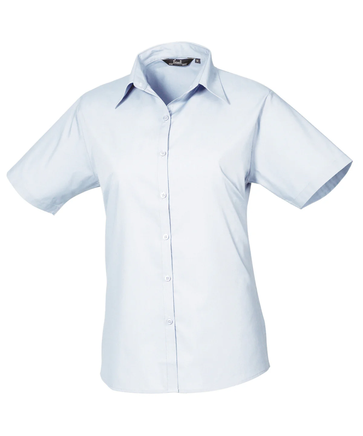 Premier Ladies Short Sleeve Poplin Blouse Light color PR302 - Image 3