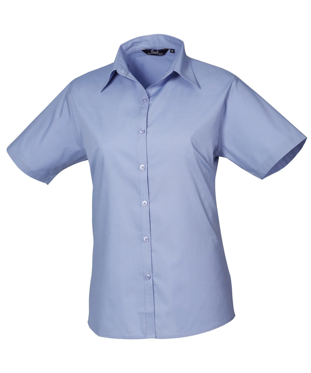 Premier Ladies Short Sleeve Poplin Blouse Light color PR302 - Image 4